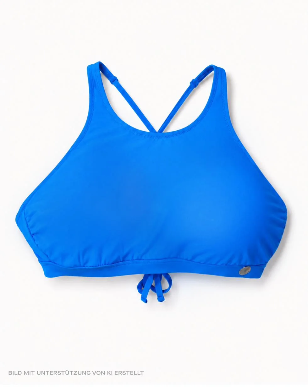 Bikini-Oberteil von LA MESMA in Blau, Rückansicht