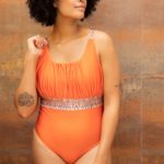 Orange swim suit