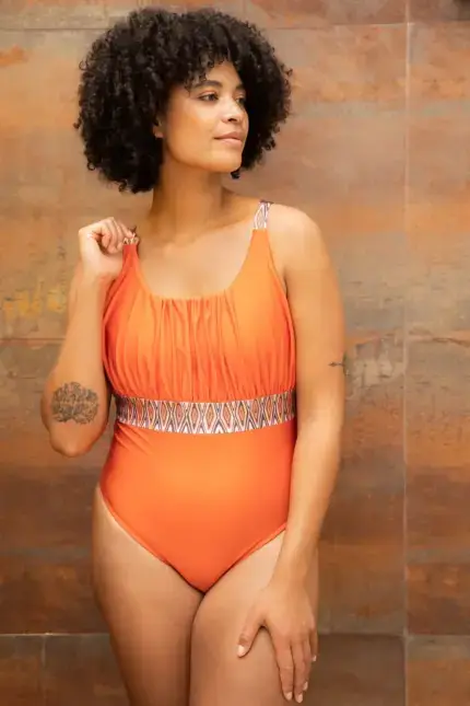 Orange swim suit