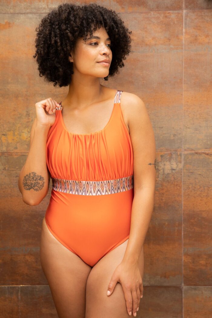 Orange swim suit
