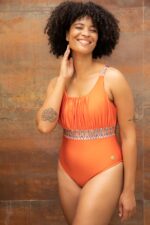Orange swim suit