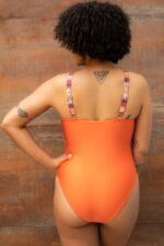 Orange swim suit