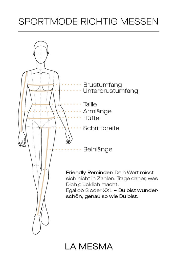 Größentabelle Sportmode