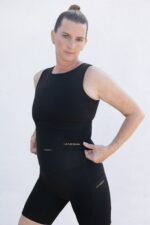 EVA - Schwarz Sportweste mit Innentaschen