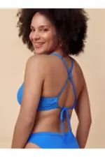 LAURA – Mittelblau Bikini-Top – Bild 4