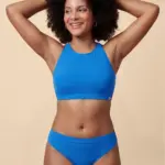 LAURA – Mittelblau Bikini-Top